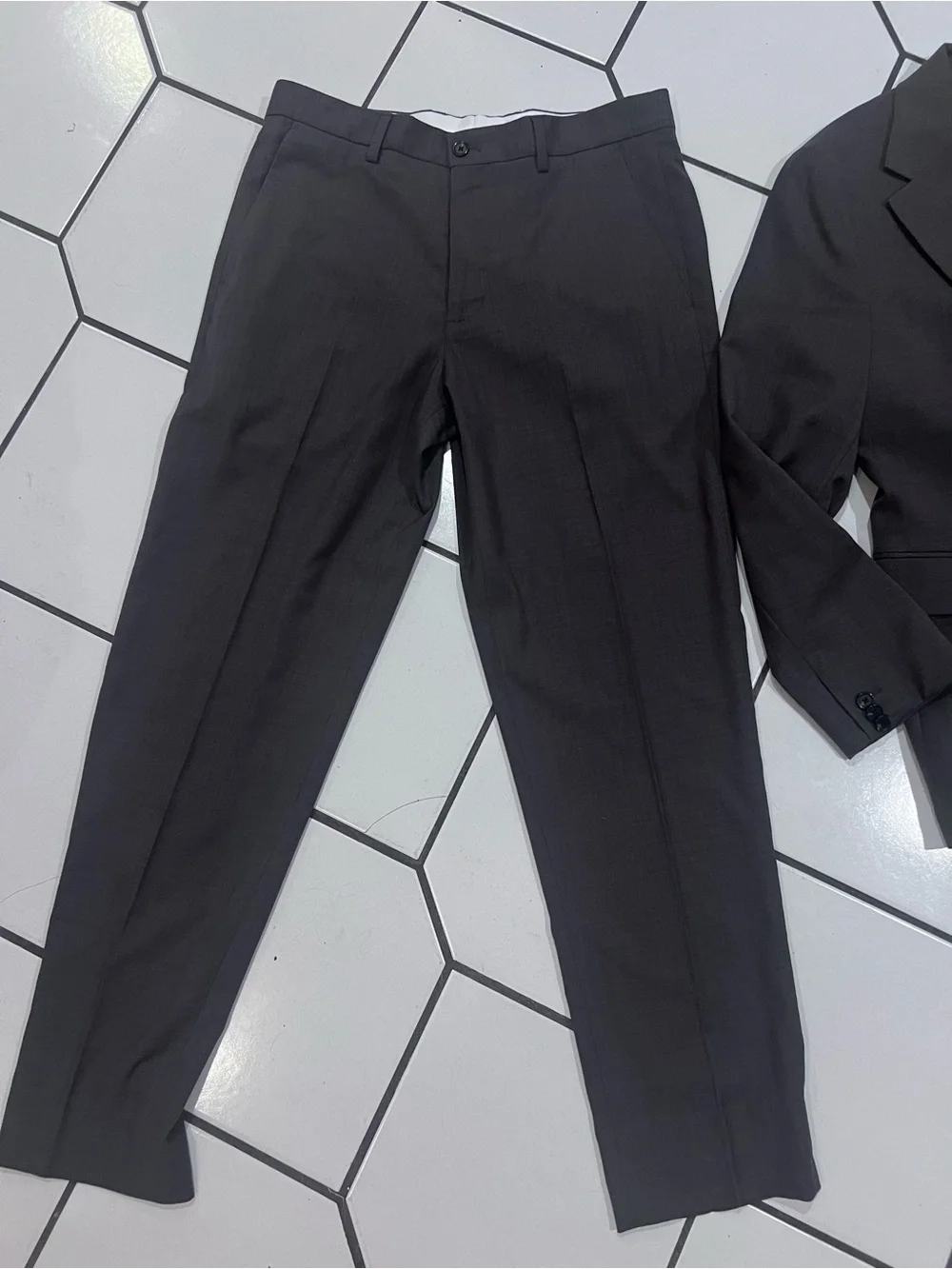 Zara Men's Brown Two-Piece Suit Jacket & Pants Size 36